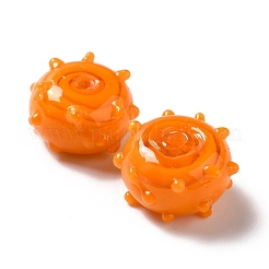 Ручной работы ухабистым Шарики Lampwork&nbsp;LAMP-E023-06D