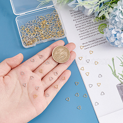 240 шт. 2-х цветное латунное треугольное соединительное кольцо&nbsp;KK-PH0005-19