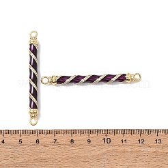 Шармы-соединители из латуни с микропаве из прозрачного кубического циркония&nbsp;KK-C143-50G-02