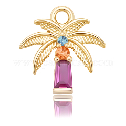 10шт латунные подвески с микропаве и кубическим цирконием&nbsp;KK-BBC0018-77