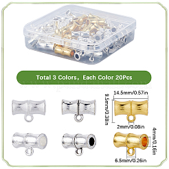 60 шт. 3-х цветные цинковые трубчатые держатели&nbsp;FIND-SP0002-41