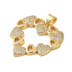 Подвески из латуни и прозрачного циркония с покрытием стойки&nbsp;KK-S372-27G