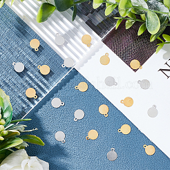 600 шт. 2-х цветные плоские круглые железные подвески&nbsp;IFIN-AR0001-21