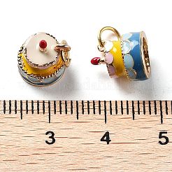 Настоящие позолоченные кулоны из латуни с эмалью 18k&nbsp;KK-M280-02A-G