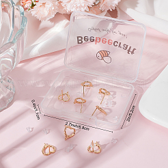 16 шт. латунные серьги-гвоздики&nbsp;KK-BBC0004-56