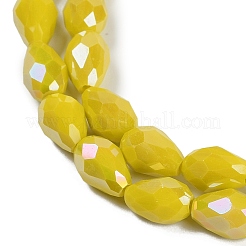 Непрозрачные однотонные гальванические стеклянные бусины&nbsp;EGLA-N013-P6mm-B06