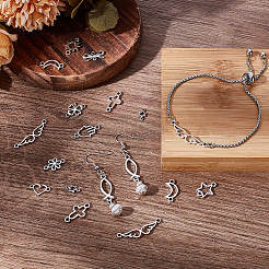 120 шт. 12 стиля тибетский стиль сплава звенья соединительные подвески&nbsp;FIND-GA0005-51