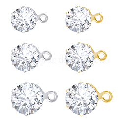 60 шт. фурнитура для сережек-гвоздиков из прозрачного кубического циркония&nbsp;EJEW-BBC0002-08