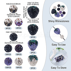 9 стиль полимер ручной работы со стразами глиняные бусины&nbsp;CLAY-BT0001-07