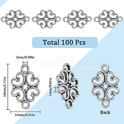 100 шт. подвески-соединители в тибетском стиле&nbsp;TIBE-SC0007-13