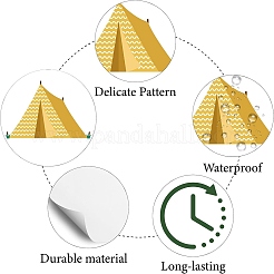 8 лист пластиковые водонепроницаемые самоклеящиеся наклейки с картинками&nbsp;DIY-WH0428-120
