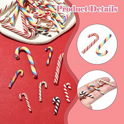 60 шт. 10 стиля рождественской тематики из полимерной глины искусственная леденцовая трость&nbsp;FIND-CJ0002-89