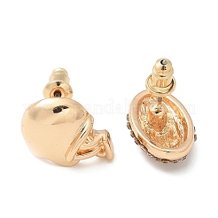 Латунные микро проложить серьги стержня кубического циркония&nbsp;LS-EJEW-Z080-03G-04