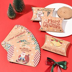 24 шт. 12 стиля картонные коробки-подушки для конфет с рождественской тематикой&nbsp;CON-FS0001-12