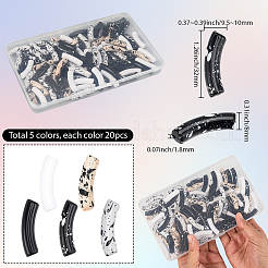 100шт 5 стиля непрозрачные акриловые бусины&nbsp;MACR-SP0001-83B