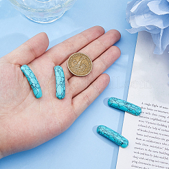 4 шт. окрашенные синтетические бирюзовые подвески-соединители для мостиков&nbsp;TURQ-DC0001-05