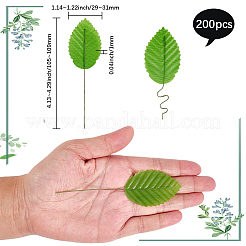 Искусственный лист из шелковой ткани ручной работы&nbsp;AJEW-WH20070-073