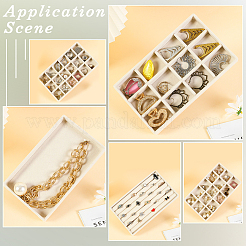 Прямоугольные деревянные подставки для ювелирных украшений&nbsp;AJEW-WH20054-062K-01