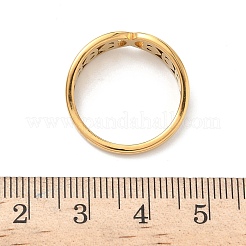 Кольца из нержавеющей стали 304 с кубическим цирконием для женщин&nbsp;RJEW-F189-03G