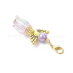 Подвески в виде тюльпана из стеклянных бусин и акрила&nbsp;HJEW-JM03596-02