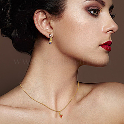 16 шт. 8-цветные латунные подвески с микропаве из кубического циркония&nbsp;KK-DC0003-69