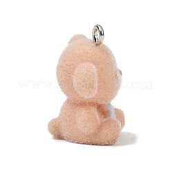 Подвески из непрозрачной смолы с рисунком животных RESI-H042-01P-20