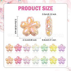 30шт УФ-покрытие непрозрачные акриловые бусины&nbsp;MACR-YW0004-16