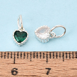 925 подвеска в форме сердца из стерлингового серебра с кубическими цирконами&nbsp;STER-T009-17S