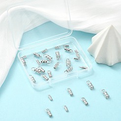 30шт. 3 стиля латунный наконечник шнура&nbsp;FIND-CJ0004-71