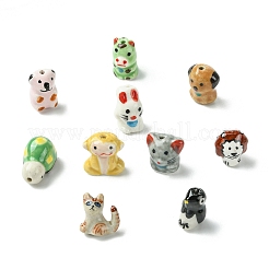 11шт 11 стиля фарфоровые бусины ручной работы с принтом&nbsp;PORC-CJ0001-26