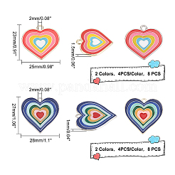 16 шт. 4 стильные подвески из эмалированного сплава с покрытием&nbsp;FIND-FH0003-21