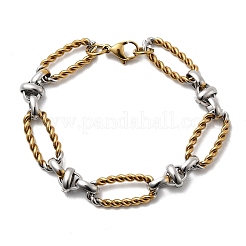 Браслеты из овальной цепочки из нержавеющей стали 304 для женщин&nbsp;BJEW-D377-01D