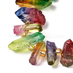 Гальванические природный кристалл кварца бусы пряди G-F800-D14