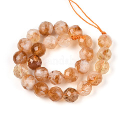 Природный желтый кварц нитей бисера&nbsp;G-S345-6mm-18-01