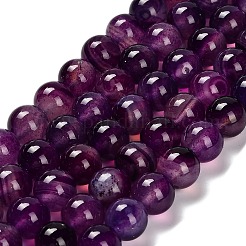 Окрашенные естественный агат бисер пряди&nbsp;G-G203-10B-10mm