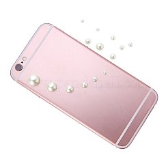 Бежевый имитация жемчужные бусины акриловые купольные кабошоны ассорти смешанных размеров 4-12мм плоские задние жемчужные кабошоны&nbsp;SACR-PH0001-24