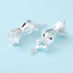 925 стерлинговый серебристый сгиб на застежках&nbsp;LS-STER-D005-10S