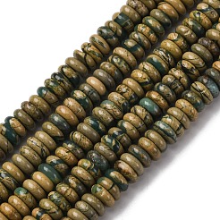 Нити бусин из натурального камня вердит&nbsp;G-L624-H08-6x2mm