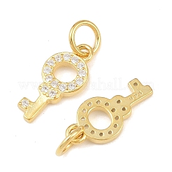 925 подвеска-ключ из стерлингового серебра с прозрачными кубическими цирконами&nbsp;STER-A049-07G