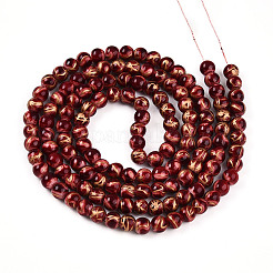 Выпечка окрашенные стеклянные бусины пряди&nbsp;DGLA-N010-6mm-07