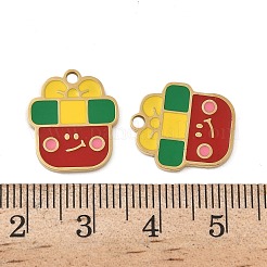 Рождественские эмалевые подвески из нержавеющей стали 304&nbsp;STAS-Z093-08O-G