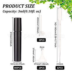 80 набор пластиковых флаконов-распылителей объемом 3 мл с 2 мини-прозрачными пластиковыми воронкообразными воронками&nbsp;MRMJ-BC0003-28B