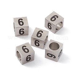 Европейские бусины из нержавеющей стали 303&nbsp;STAS-G286-P06