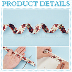 10 ярд полиэфирные ленты с вышивкой в этническом стиле&nbsp;OCOR-FG0002-25A