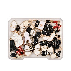 24шт 12 стиля подвески из сплава с эмалью&nbsp;ENAM-FP0003-04