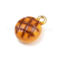 Эмалевые подвески в виде ананасовой булочки&nbsp;LS-ENAM-P264-01A-G