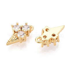 Подвески из латуни с прозрачным фианитом&nbsp;KK-T077-56G