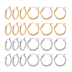 Серьги-кольца из нержавеющей стали 304&nbsp;STAS-PH0019-03