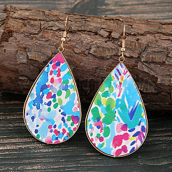 Серьги-капли из искусственной кожи&nbsp;FS-WG4D344-01