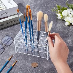 Стеллажи для многоцелевого использования из стеклянных цилиндрических труб с 24 отверстием&nbsp;AJEW-WH0596-418D